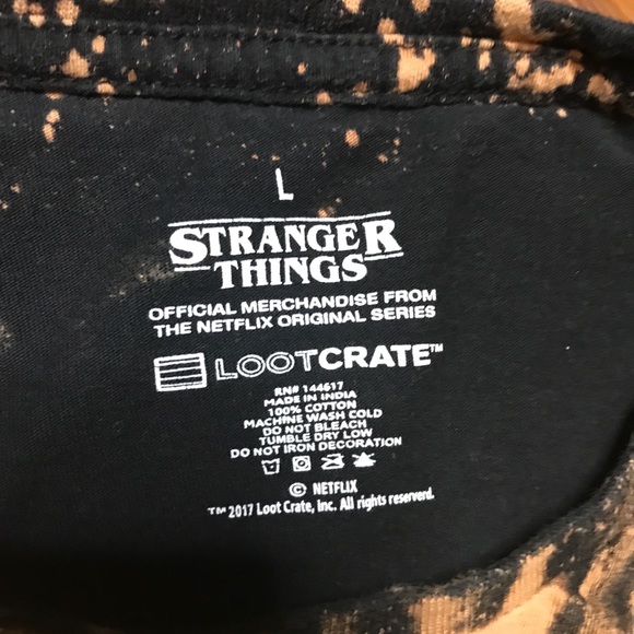 Stranger Things Eleven Bleach Distress Art T Shirt - Picture 4 of 12